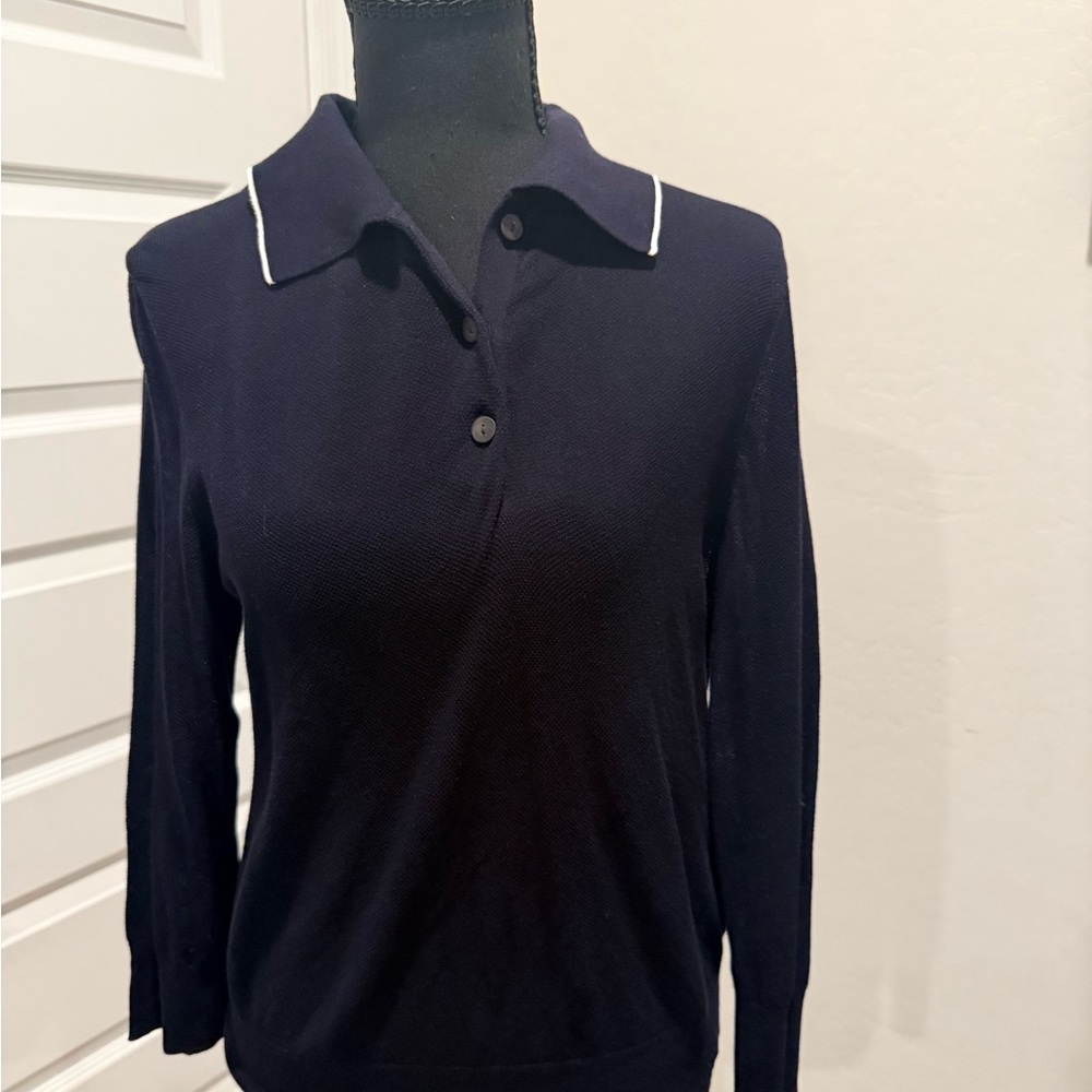 Vince Classic Navy Blue Polo